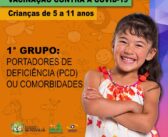 Na próxima quarta-feira, 19, começará no município a vacinação para crianças com idade entre 5 e 11 anos