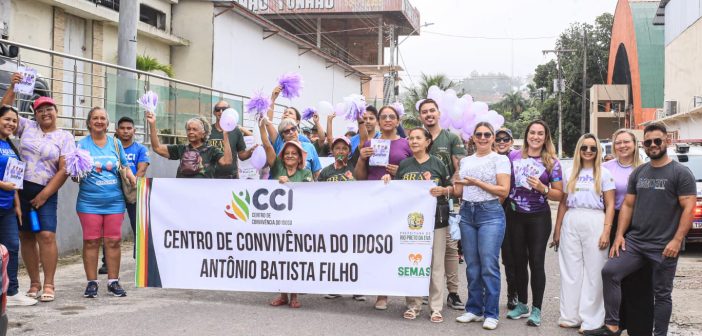 Junho Violeta: caminhada reforça a luta contra a violência à pessoa idosa em Rio Preto da Eva